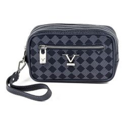 Saszetka w kolorze niebieskim - (S)20 x (W)12 x (G)7 cm. Torby męskie na ramię V Italia by Versace 19.69. W wyprzedaży za 279.95 zł.