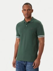 Guess Polo M6GP60 K3076 Zielony Regular Fit. Zielone koszulki polo męskie Guess, m, z aplikacjami, z bawełny, bez kołnierzyka, bez ramiączek. Za 294.99 zł.