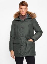 Bomboogie Kurtka puchowa CM 228P T GKG3 Zielony Regular Fit. Zielone kurtki męskie Bomboogie, m, bez wzorów, z puchu, bez ramiączek, bez kaptura. Za 2,949.00 zł.