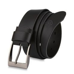 Skórzany pasek BETLEWSKI DW40-0 85 czarny. Czarne paski męskie Betlewski, bez wzorów, z materiału. Za 75.99 zł.