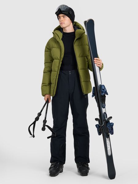 4F Spodnie narciarskie membrana 5000 męskie - czarne L. Czarne spodnie narciarskie i snowboardowe męskie 4f, bez wzorów, z materiału, narciarskie. Za 299.99 zł.