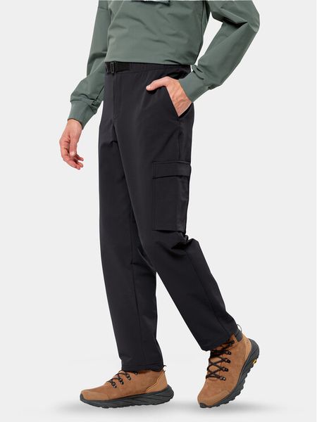 Jack Wolfskin Spodnie outdoor Wandermood Pants 1508401 Czarny Regular Fit. Czarne długie spodnie sportowe męskie Jack Wolfskin, bez wzorów, z syntetyku, outdoorowe. Za 449.99 zł.