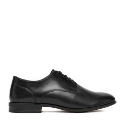 Półbuty Lasocki. Czarne eleganckie półbuty męskie Lasocki, wizytowe, bez obcasa, bez zapięcia. Za 199.99 zł.