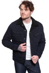 KURTKA JEANSOWA LEE SHERPA JACKET CLEAN BALLAD L87AQCKV 112122854. Brązowe kurtki męskie Lee, na zimę, l, bez wzorów, z bawełny, eleganckie, bez ramiączek, bez kaptura. Za 369.99 zł.