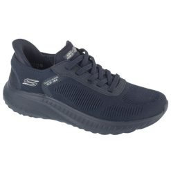 Buty sportowe Sneakersy męskie, Slip-Ins: BOBS Squad Chaos - Solid Step,slip-ins. Niebieskie buty sportowe na co dzień męskie Skechers, m, bez wzorów, sportowe, bez ramiączek, bez kaptura, trekkingowe. Za 299.99 zł.