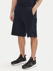 EA7 Emporio Armani Szorty sportowe 7M000153 AF10432 UB102 Granatowy Regular Fit. Niebieskie szorty sportowe męskie EA7 Emporio Armani, bez wzorów, z bawełny, sportowe. Za 239.99 zł.