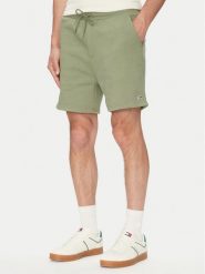 Tommy Jeans Szorty sportowe Flag Beach DM0DM21931 Zielony Regular Fit. Zielone szorty sportowe męskie Tommy Jeans, bez wzorów, z bawełny, sportowe. Za 119.99 zł.