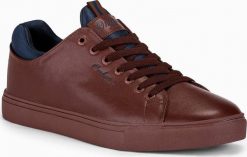 Ombre Półbuty męskie T333 - brązowe 46. Brązowe eleganckie półbuty męskie Ombre, bez obcasa, bez zapięcia. Za 79.99 zł.
