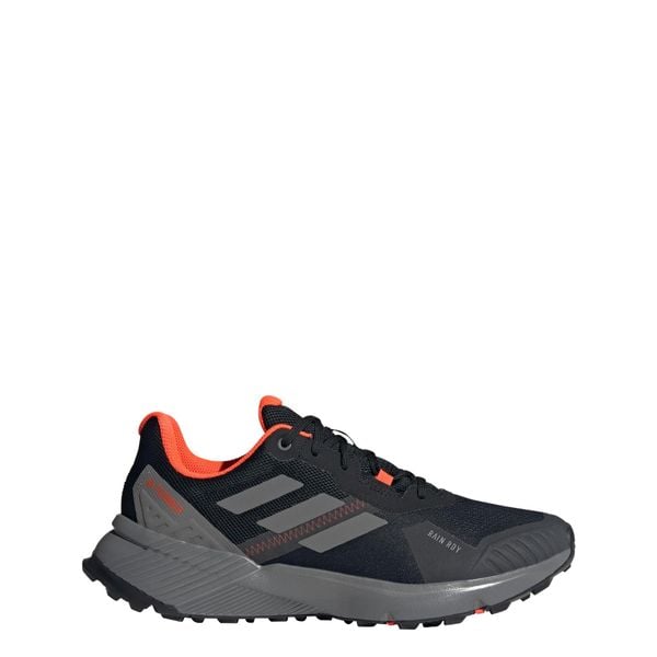 Buty Terrex Soulstride RAIN.RDY Trail Running. Czarne buty do biegania męskie ADIDAS, bez wzorów, z materiału, bez zapięcia, do biegania. Za 445.40 zł.