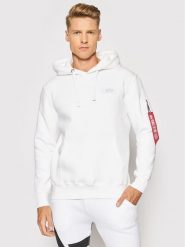 Alpha Industries Bluza Back Print 178318 Biały Regular Fit. Białe bluzy nierozpinane męskie Alpha Industries, m, bez wzorów, z bawełny, bez ramiączek, bez kaptura. Za 229.99 zł.