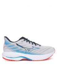 Mizuno Buty do biegania Wave Rider 28 J1GC2403 Szary. Szare buty do biegania męskie Mizuno, bez wzorów, z materiału, bez zapięcia, do biegania. Za 419.99 zł.