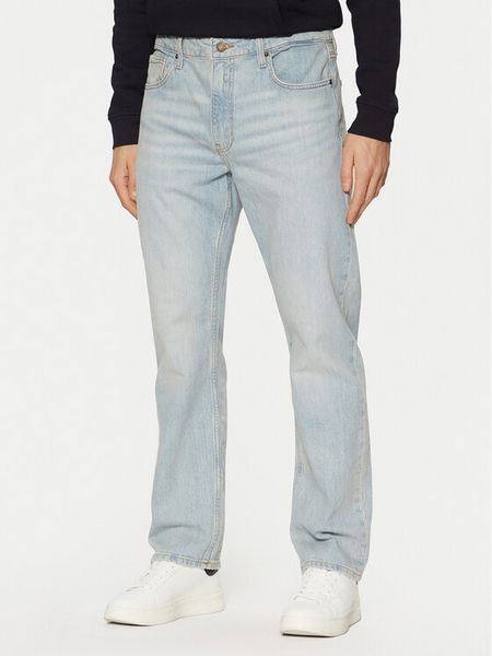 Guess Jeans Jeansy M4YA1B D5DO1 Niebieski Regular Fit. Niebieskie jeansy męskie Guess Jeans, z aplikacjami, z bawełny. Za 209.99 zł.