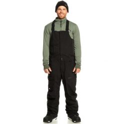 Spodnie snowboardowe męskie Quiksilver Utility Bib. Czarne spodnie narciarskie i snowboardowe męskie Quiksilver, bez wzorów, narciarskie. W wyprzedaży za 938.75 zł.