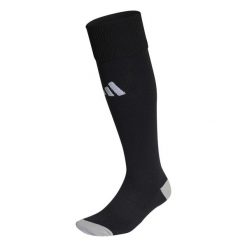 Getry piłkarskie Adidas Milano 23. Czarne legginsy męskie ADIDAS, bez wzorów, z elastanu, do piłki nożnej. Za 32.90 zł.