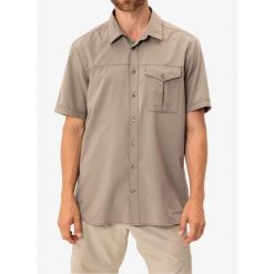 Koszula turystyczna męska Vaude Rosemoor Shirt II. Brązowe koszule męskie Vaude, m, bez wzorów, bez kołnierzyka, bez ramiączek. Za 188.99 zł.