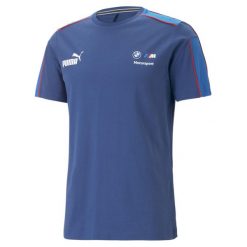 Koszulka Sportowa Męska Puma Bmw Mms Mt7. Niebieskie t-shirty sportowe męskie Puma, m, bez wzorów, sportowe, bez ramiączek. Za 164.99 zł.