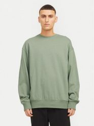 Jack & Jones Bluza Charge 12257853 Zielony Loose Fit. Zielone bluzy nierozpinane męskie Jack & Jones, m, bez wzorów, z bawełny, bez ramiączek, bez kaptura. Za 89.99 zł.