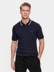 Boss Polo Penrose 38 50469360 Granatowy Regular Fit. Niebieskie koszulki polo męskie Boss, m, bez wzorów, z bawełny, bez kołnierzyka, bez ramiączek. Za 259.99 zł.
