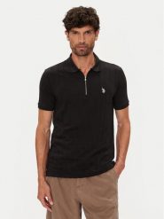 U.S. Polo Assn. Polo MUP3992 Czarny Regular Fit. Czarne koszulki polo męskie U.S. Polo Assn., l, bez wzorów, z bawełny, bez kołnierzyka, bez ramiączek. Za 269.99 zł.
