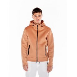 Męska kurtka neoprenowa w kolorach ziemi. Brązowe kurtki męskie LEONE 1947 APPAREL, l, bez wzorów, z neoprenu, sportowe, bez ramiączek, bez kaptura. W wyprzedaży za 223.60 zł.