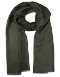 Szalik Popielato-Oliwkowy, Khaki Miękki, Firmy V.Fraas -Cashmink- Elegancki, Męski. Szare szaliki męskie V. Fraas, bez wzorów, z materiału, eleganckie. Za 65.00 zł.