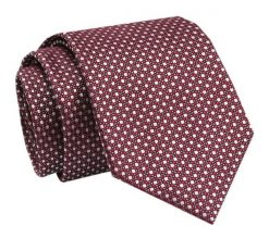 Krawat - ALTIES - Czerwony w Drobny Groszek. Czerwone krawaty i muchy męskie Alties, bez wzorów, z tkaniny, eleganckie. Za 49.00 zł.