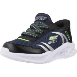 Buty SKECHERS SLIP-INS METEOR LIGHTS Niebieski. Niebieskie buty trekkingowe męskie Skechers, bez wzorów, z syntetyku, bez zapięcia, trekkingowe, skechers sport. Za 237.99 zł.