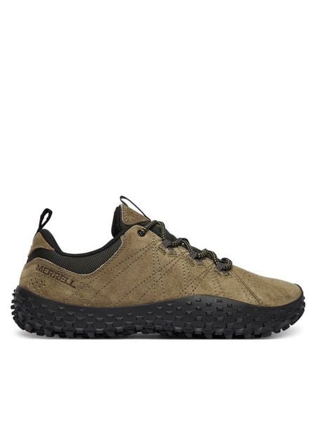 Merrell Trekkingi Wrapt J5006861 Zielony. Zielone buty trekkingowe męskie Merrell, bez wzorów, ze skóry, sportowe, bez obcasa, bez zapięcia. Za 399.99 zł.