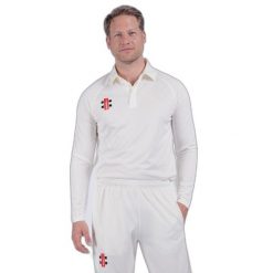 Koszulka polo z długim rękawem Gray-Nicolls Matrix V2. Białe koszulki polo męskie GRAY-NICOLLS, m, bez wzorów, bez kołnierzyka, bez ramiączek. Za 192.50 zł.