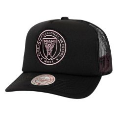 Czapka z daszkiem męska piłkarska Mitchell & Ness Inter Miami CF Trucker czarna. Czarne czapki męskie Mitchell & Ness, bez wzorów. Za 179.00 zł.