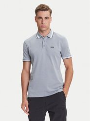 BOSS Polo Paddy 50469055 Szary Regular Fit. Szare koszulki polo męskie Boss, m, bez wzorów, z bawełny, bez kołnierzyka, bez ramiączek. Za 289.99 zł.