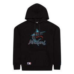 Bluza z kapturem Miami Marlins Nos MLB Regular. Czarne bluzy z kapturem męskie New Era, m, bez wzorów, z kapturem. Za 283.00 zł.