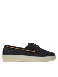 Guess Półbuty FMTROB LEA14 Granatowy. Niebieskie codzienne półbuty męskie Guess, z aplikacjami, z nubiku, bez obcasa, bez zapięcia. Za 469.99 zł.