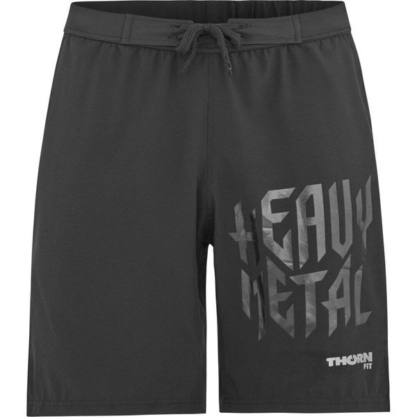 Spodenki treningowe męskie THORN FIT Core 2.0 Heavy Metal. Czarne szorty sportowe męskie Thorn Fit, bez wzorów. W wyprzedaży za 118.30 zł.