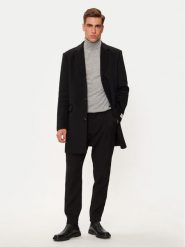 Calvin Klein Płaszcz wełniany K10K113664 Czarny Regular Fit. Czarne płaszcze męskie Calvin Klein, na zimę, m, bez wzorów, z syntetyku, bez kaptura. Za 1,699.00 zł.