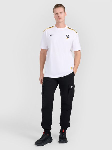 4F Spodnie casual cargo uniseks 4F x Drift Masters - czarne S. Czarne spodnie na co dzień męskie 4f, bez wzorów, z bawełny, casualowe. Za 229.99 zł.