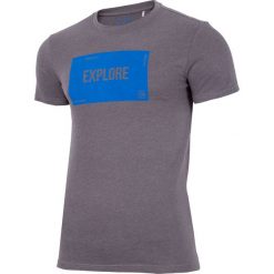 T-shirt męski TSM009 - średni szary melanż. T-shirty męskie marki 4f. W wyprzedaży za 49.99 zł.