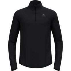 Bluza techniczna męska ODLO Zeroweight Warm Mid Layer 1/2 Zip. Czarne bluzy nierozpinane męskie Odlo, m, bez wzorów, sportowe, bez ramiączek, bez kaptura. Za 579.99 zł.