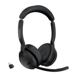 Jabra 25599-989-899 słuchawki/zestaw słuchawkowy Bezprzewodowy Opaska na głowę Biuro/centrum telefoniczne Bluetooth Podstawka do ładowania Czarny. Czarne słuchawki bluetooth Jabra. Za 859.99 zł.