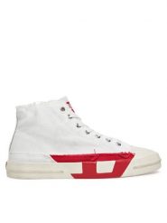 Diesel Trampki S-D-Verse Mid Y03505P8114 Biały. Białe trampki męskie Diesel, bez wzorów, z materiału, bez zapięcia. Za 679.99 zł.