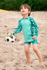 DucKsday Koszulka plażowo-kąpielowa unisex, filtr UPF 50+, rozmiar 1-2 lata (80-86). Kąpielówki męskie DucKsday, bez wzorów. Za 173.59 zł.