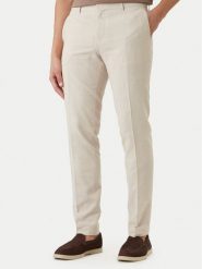 BOSS Spodnie materiałowe H-Genius-253 50561874 Beżowy Slim Fit. Brązowe spodnie na co dzień męskie Boss, bez wzorów, z materiału. Za 679.99 zł.