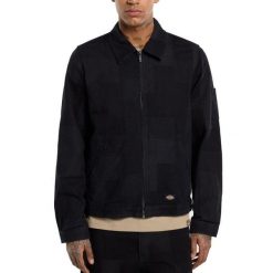 Kurtka DICKIES DK0A4Z75RIN1 JACQUARD EISENHOWER Czarny. Czarne kurtki męskie Dickies, m, bez wzorów, z tkaniny, bez ramiączek, bez kaptura. Za 502.99 zł.