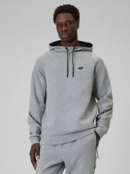 4F Bluza dresowa regular z kapturem męska - szara M. Szare bluzy z kapturem męskie 4f, m, bez wzorów, z dresówki, z kapturem. Za 199.99 zł.