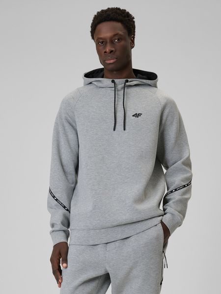 4F Bluza dresowa regular z kapturem męska - szara M. Szare bluzy z kapturem męskie 4f, m, bez wzorów, z dresówki, z kapturem. Za 199.99 zł.