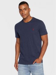 Polo Ralph Lauren T-Shirt 710671438282 Granatowy Slim Fit. Niebieskie koszulki polo męskie Polo Ralph Lauren, m, bez wzorów, z bawełny, bez kołnierzyka, bez ramiączek. Za 219.99 zł.