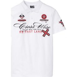 Shirt polo Slim Fit bonprix biały. Koszulki polo męskie marki bonprix. Za 54.99 zł.
