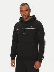 Lacoste Bluza SH9808 Czarny Classic Fit. Czarne bluzy nierozpinane męskie Lacoste, m, bez wzorów, z bawełny, bez ramiączek, bez kaptura. Za 709.99 zł.