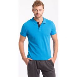 Koszulka polo męska TSM051z - niebieski jasny. Koszulki polo męskie marki 4f. W wyprzedaży za 54.99 zł.