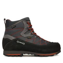 Trekkingi Aku. Szare buty trekkingowe męskie Aku, bez wzorów, z gore-texu, sportowe, bez obcasa, bez zapięcia. Za 999.99 zł.